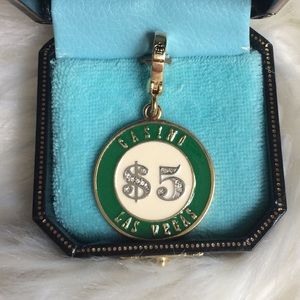 NWOT Juicy Couture Casino Poker Chip Charm HTF!